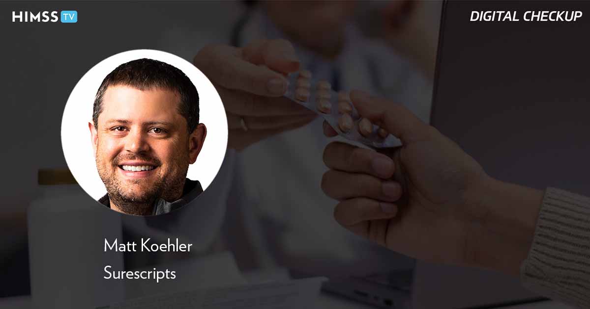Matt Koehler, Surescripts_Doctor handing pills to patient Photo by IsiMS/E+/Getty Images