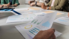 close up of financial data