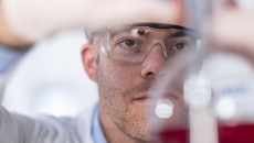 Researcher working in a lab Researcher working in a lab