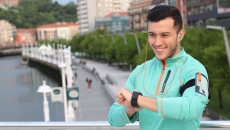 Person looking at their fitness watch