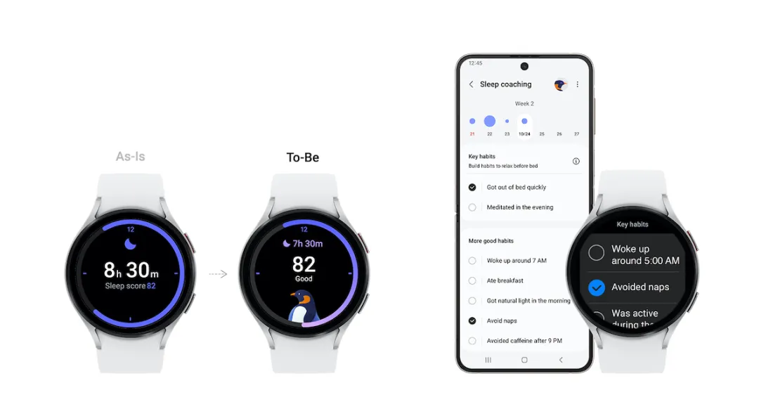 
  New sleep-related features on the Samsung Galaxy Watch
