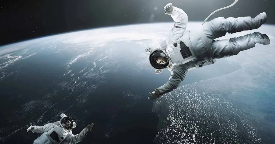 Photo of astronauts in space