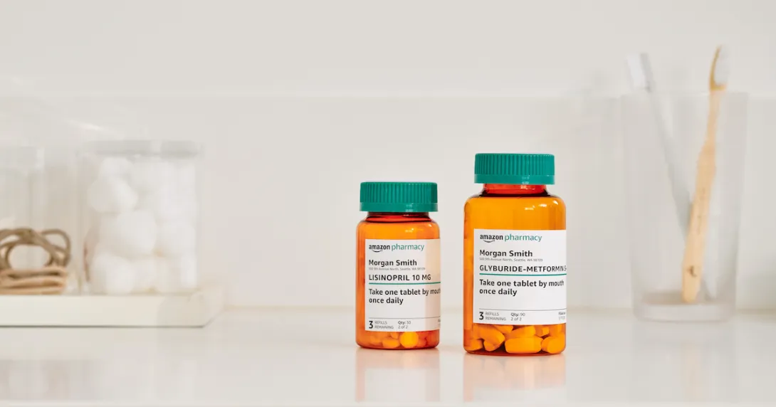 
  Amazon Pharmacy pill bottles
