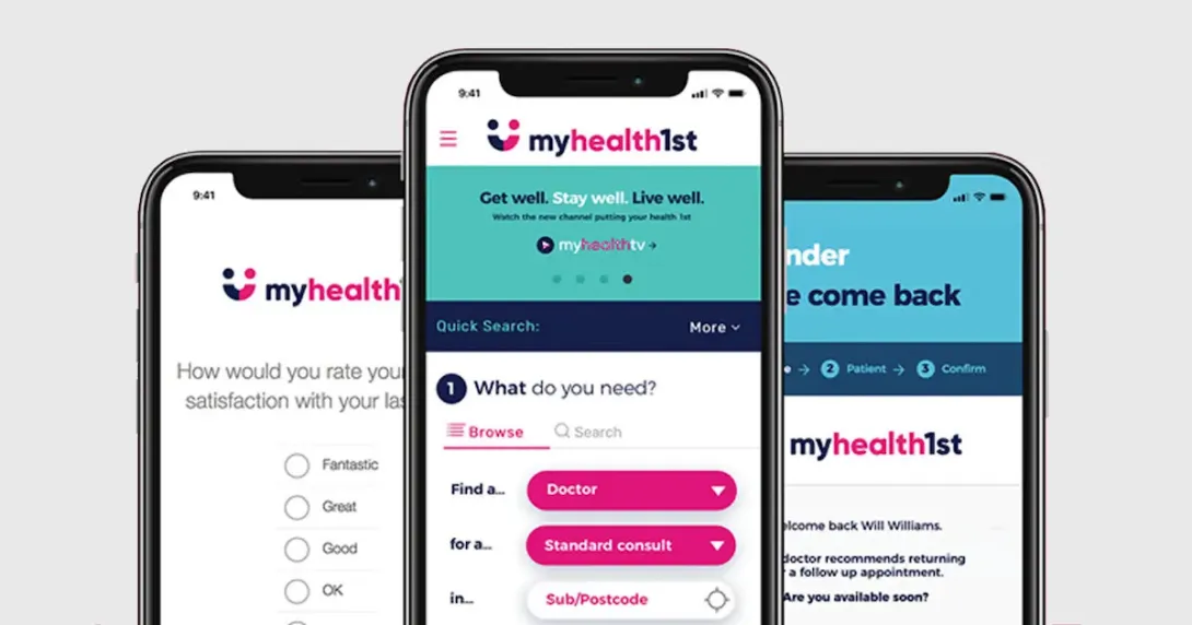 
  MyHealth1st mobile app interface
