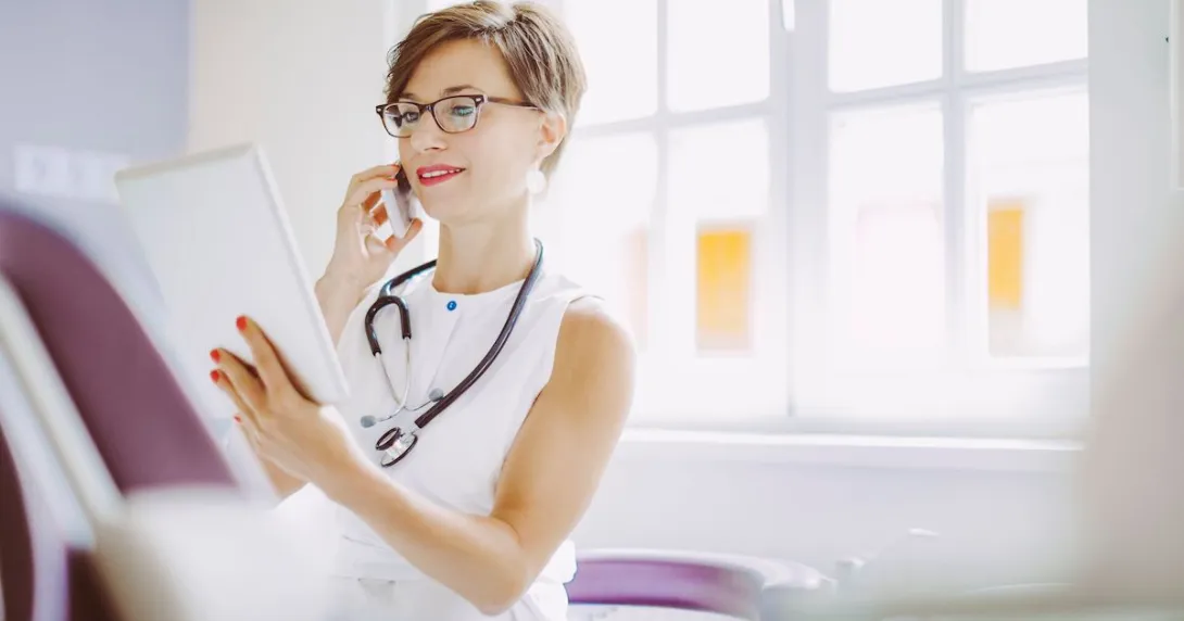 Healthcare provider holding a chart