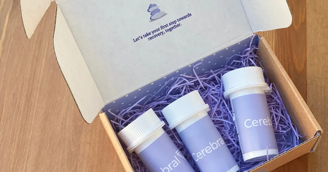 A box containing Cerebral prescriptions