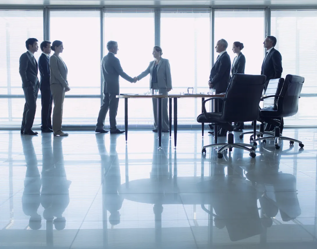 Business people shaking hands
